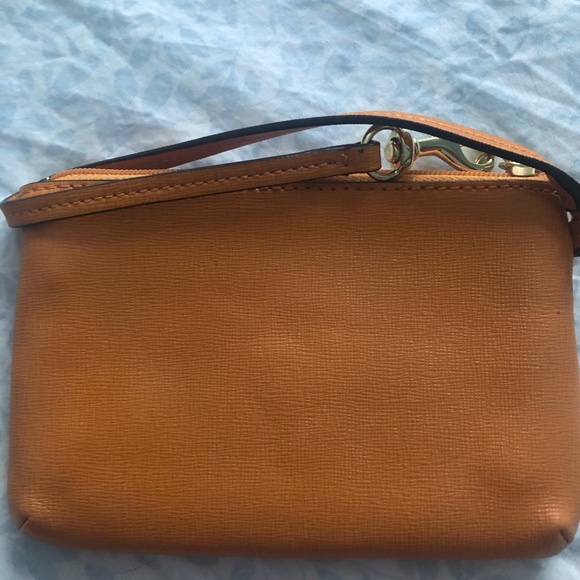 COACH mustard/yellow wristlet - Picture 2 of 3